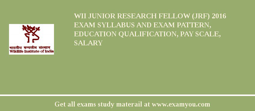 WII Junior Research Fellow (JRF) 2018 Exam Syllabus And Exam Pattern, Education Qualification, Pay scale, Salary