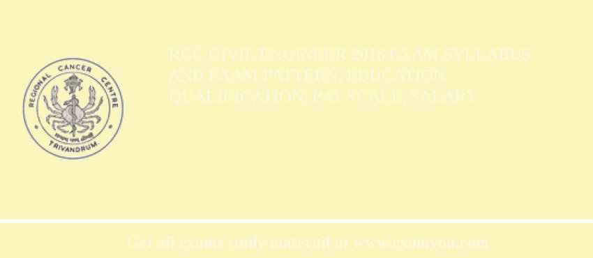 RCC Civil Engineer 2018 Exam Syllabus And Exam Pattern, Education Qualification, Pay scale, Salary