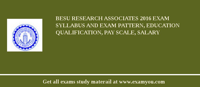 BESU Research Associates 2018 Exam Syllabus And Exam Pattern, Education Qualification, Pay scale, Salary