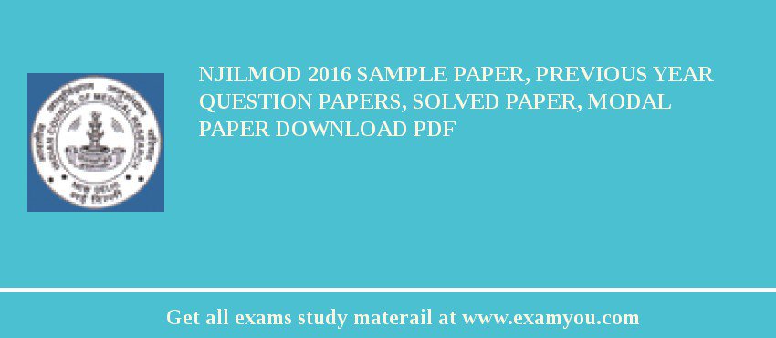 NJILMOD 2018 Sample Paper, Previous Year Question Papers, Solved Paper, Modal Paper Download PDF