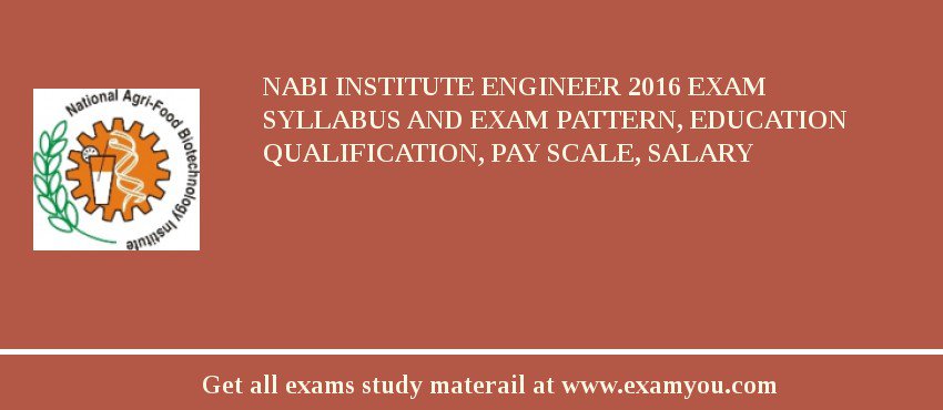 NABI Institute Engineer 2018 Exam Syllabus And Exam Pattern, Education Qualification, Pay scale, Salary