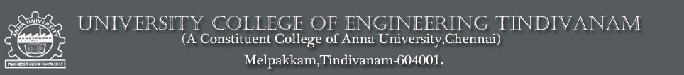University College of Engineering Tindivanam2018
