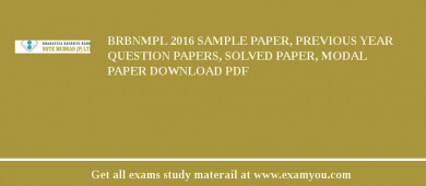 BRBNMPL 2018 Sample Paper, Previous Year Question Papers, Solved Paper, Modal Paper Download PDF