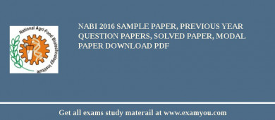 NABI 2018 Sample Paper, Previous Year Question Papers, Solved Paper, Modal Paper Download PDF