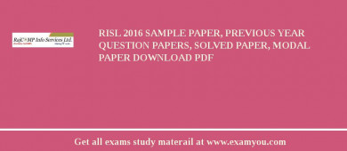 RISL 2018 Sample Paper, Previous Year Question Papers, Solved Paper, Modal Paper Download PDF