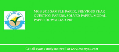MGB (Marudhara Gramin Bank) 2018 Sample Paper, Previous Year Question Papers, Solved Paper, Modal Paper Download PDF