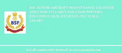 BSF Junior Aircraft Maintenance Engineer 2018 Exam Syllabus And Exam Pattern, Education Qualification, Pay scale, Salary