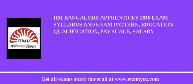 IIM Bangalore Apprentices 2018 Exam Syllabus And Exam Pattern, Education Qualification, Pay scale, Salary