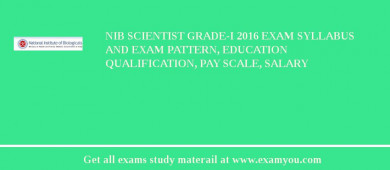 NIB Scientist Grade-I 2018 Exam Syllabus And Exam Pattern, Education Qualification, Pay scale, Salary