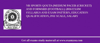 NR Sports Qouta (Medium Pacer (Cricket) and Forward (Football) 2018 Exam Syllabus And Exam Pattern, Education Qualification, Pay scale, Salary