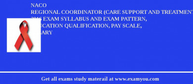 NACO Regional Coordinator (Care Support and Treatment) 2018 Exam Syllabus And Exam Pattern, Education Qualification, Pay scale, Salary