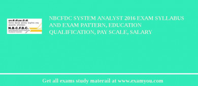 NBCFDC System Analyst 2018 Exam Syllabus And Exam Pattern, Education Qualification, Pay scale, Salary