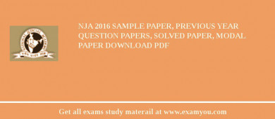 NJA 2018 Sample Paper, Previous Year Question Papers, Solved Paper, Modal Paper Download PDF