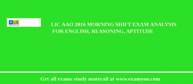 LIC AAO 2018 Morning Shift Exam Analysis  for English, Reasoning, Aptitude