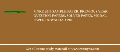 MNRE 2018 Sample Paper, Previous Year Question Papers, Solved Paper, Modal Paper Download PDF