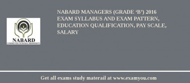 NABARD Managers (Grade ‘B’) 2018 Exam Syllabus And Exam Pattern, Education Qualification, Pay scale, Salary