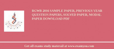 RGWB 2018 Sample Paper, Previous Year Question Papers, Solved Paper, Modal Paper Download PDF
