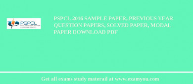 PSPCL 2018 Sample Paper, Previous Year Question Papers, Solved Paper, Modal Paper Download PDF