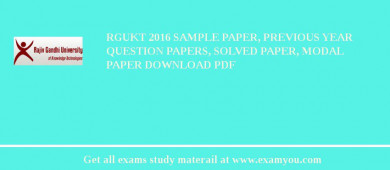 RGUKT 2018 Sample Paper, Previous Year Question Papers, Solved Paper, Modal Paper Download PDF