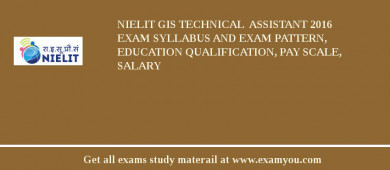 NIELIT GIS Technical  Assistant 2018 Exam Syllabus And Exam Pattern, Education Qualification, Pay scale, Salary