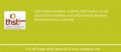 THSTI 2018 Sample Paper, Previous Year Question Papers, Solved Paper, Modal Paper Download PDF