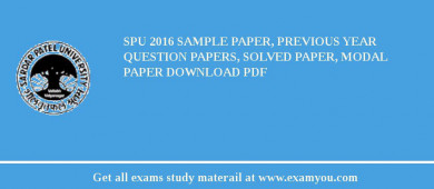 SPU 2018 Sample Paper, Previous Year Question Papers, Solved Paper, Modal Paper Download PDF