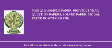 MGB (Malwa Gramin Bank) 2018 Sample Paper, Previous Year Question Papers, Solved Paper, Modal Paper Download PDF